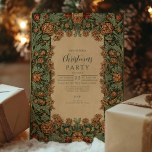 Invitation Noël botanique vintage de Pinecone