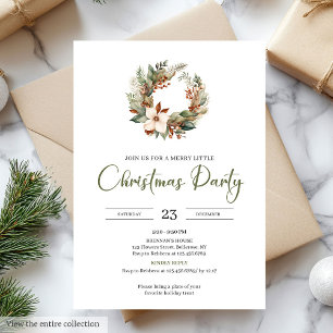 Invitation Noël Brun Clair Terreux Scandinave 