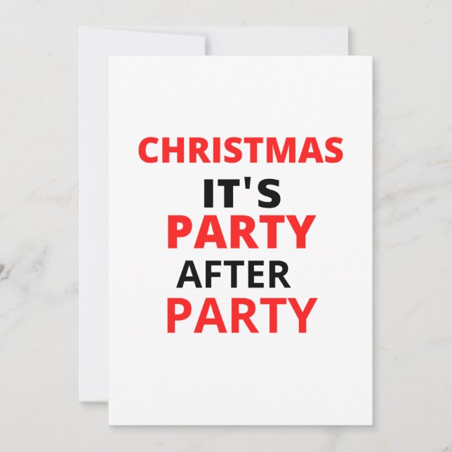 INVITATION NOËL C'EST LA FÊTE APRÈS LA FÊTE (Devant)