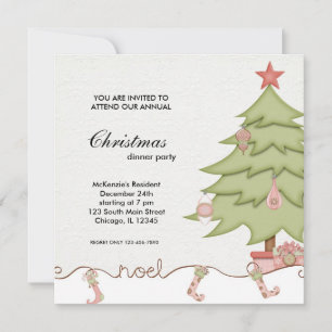 Invitation Noel Christmas Dinner