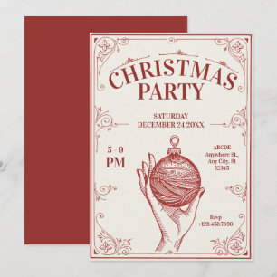 Invitation Noël classique du millésime