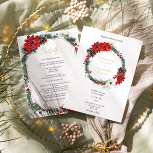Invitation Noel Classique Mariage moderne Détails Et