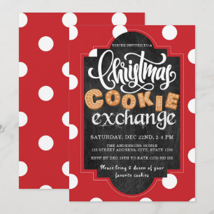 Invitation Noël Cookie Exchange Party