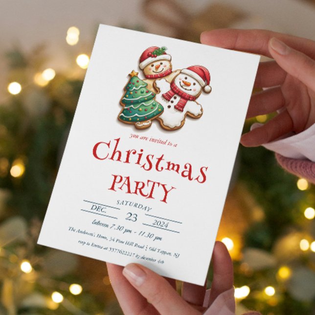 Invitation Noël Cookies Fête de Noël (Créateur téléchargé)