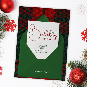 Invitation Noël d'anniversaire