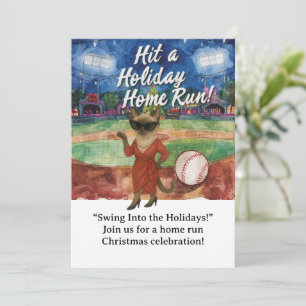 Invitation Noël de baseball à thème pour les Amoureux de les