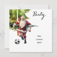 Noël de football avec le Père Noël jouant au ballo