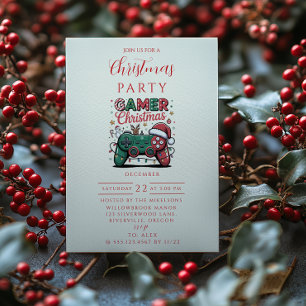Invitation Noël de joueur drôle