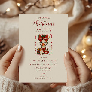 Invitation Noël de l'oie idiote