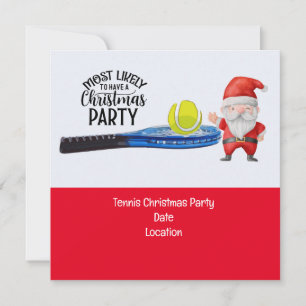 Invitation Noël de tennis avec le Père Noël La plupart du tem