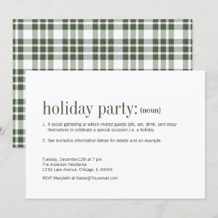 Invitation Noël Définition Green Holiday Party