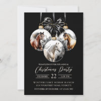 Noël des chevaux noirs et or