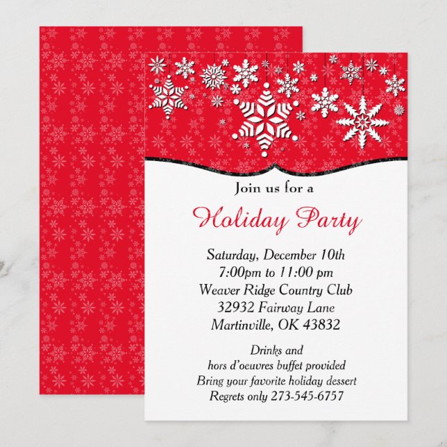 Invitation Noël des Flèches rouges et blanches (Devant / Derrière)