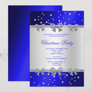 Invitation Noël diamants élégants et perles