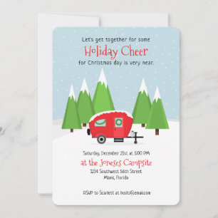 Invitation Noël du Camper Retro