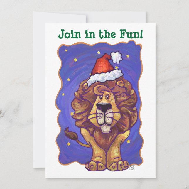 Invitation Noël du lion (Devant)