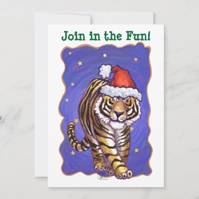 Invitation Noël du tigre (Devant)