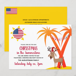 Invitation NOËL EN ÉTÉ USA Party
