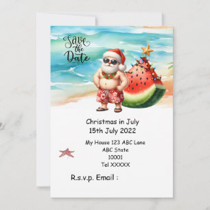 Invitation Noël en juillet avec SANTA CLAUS Enregistrer la da