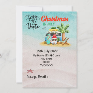 Invitation Noël en juillet avec SANTA CLAUS Enregistrer la da