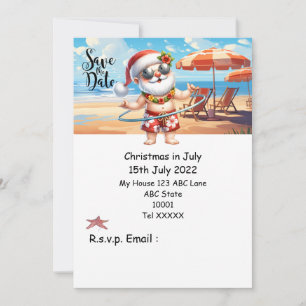 Invitation Noël en juillet avec SANTA CLAUS Enregistrer la da