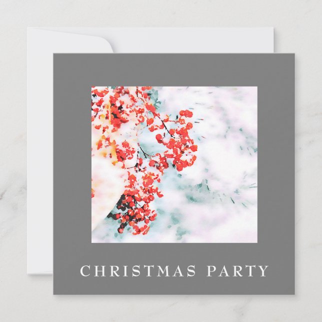 Invitation *~* Noël Entreprise Personnelle Neige AP20 Berry (Devant)