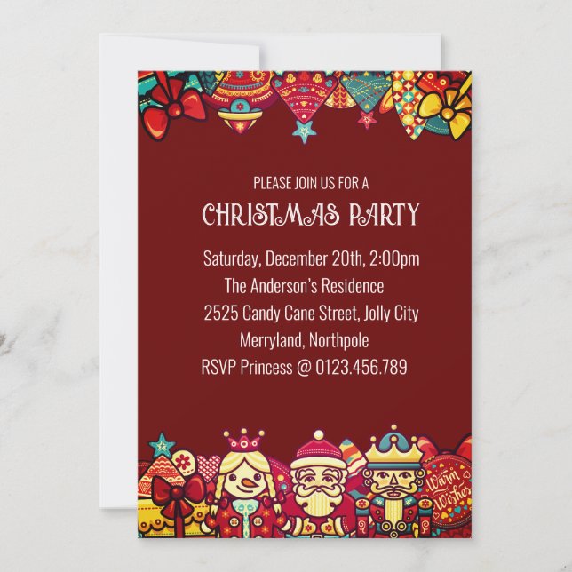 Invitation Noël et fête de la rencontre (Devant)