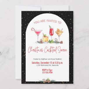 Invitation Noël Fête Cocktail Noël Travail de Noël