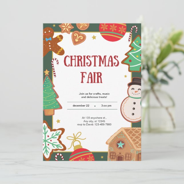 Invitation Noël Fête Jingle et mêler les Noël (Debout devant)