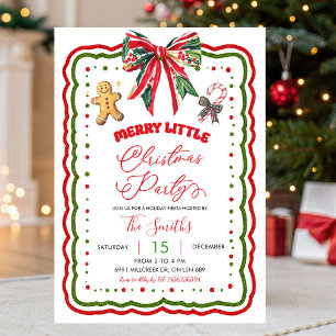 Invitation Noël fêtes prépa à carreaux rouges et verts