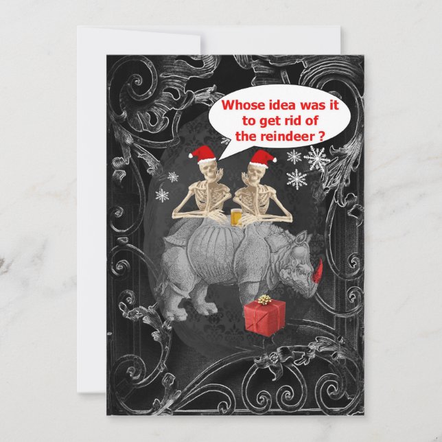Invitation Noël gothique amusant alternatif (Devant)