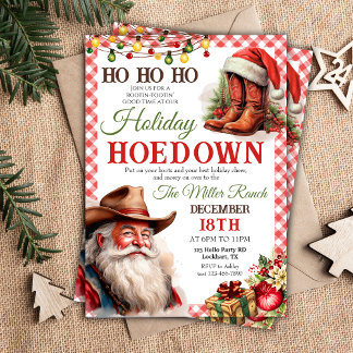 Invitation Noël Hoedown Vacances Occidentales Hoedown Noël