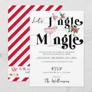 Invitation Noël Jingle Mingle Noël Fête de la saison