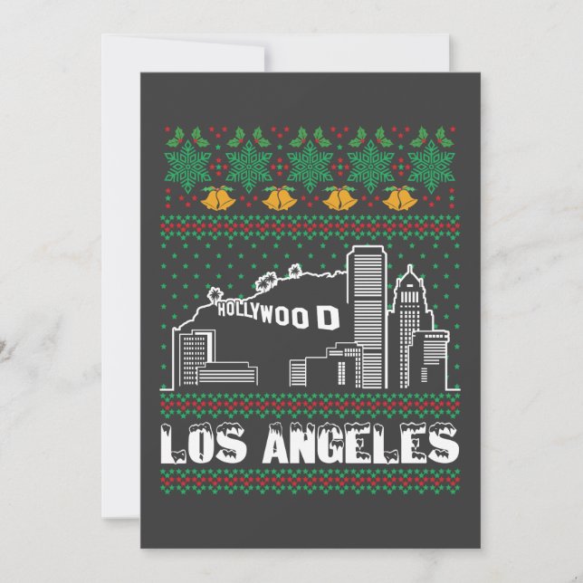 Invitation Noël laid de Los Angeles (Devant)