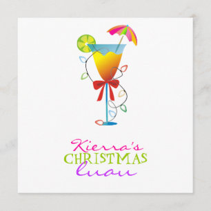 Invitation Noël Luau du paradis 311-Tropical