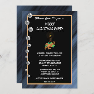 Invitation Noël Lumière et Marbres d'argent Noël