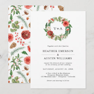 Invitation Noël Mariage de vacances
