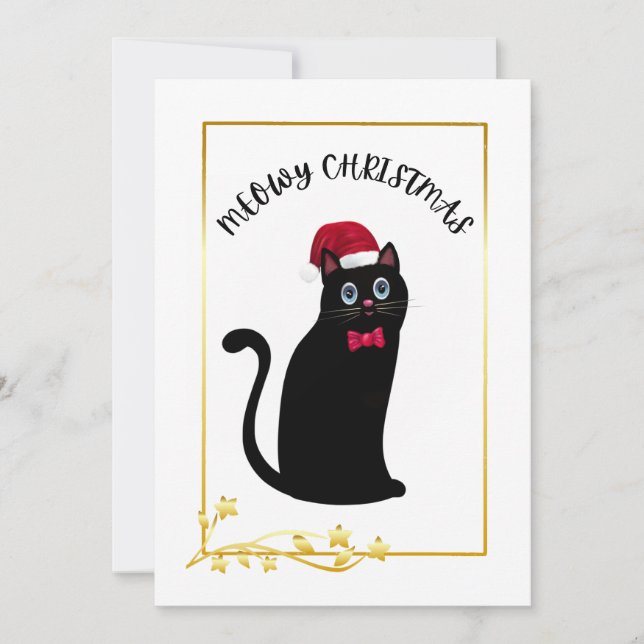 Invitation Noël Meowy (Devant)