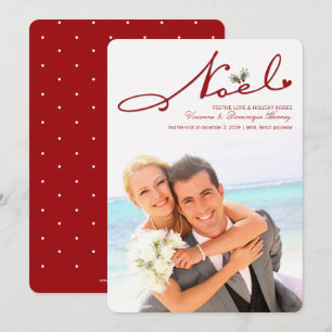 Invitation Noel Mistletoe Premier Mariage de Noël Photo