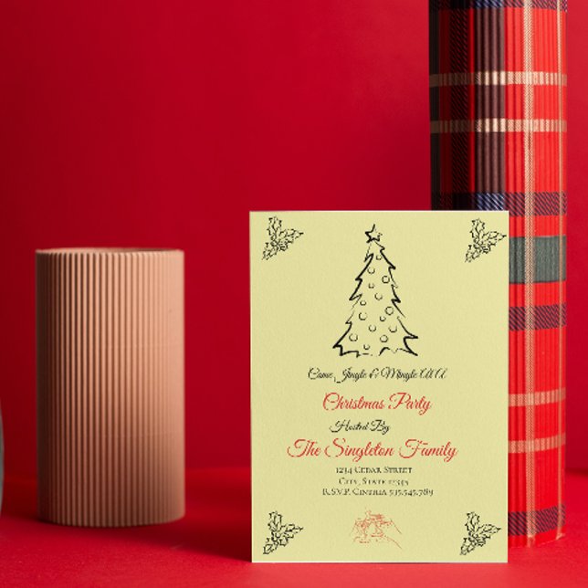 Invitation Noël non photo sifflant (Créateur téléchargé)