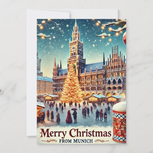 Invitation Noël nostalgique à Munich - Charme de vacances (Devant)