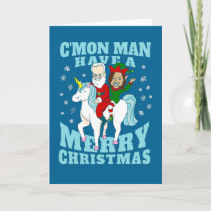 Invitation noël père Noël joe biden kamala harris unicorne