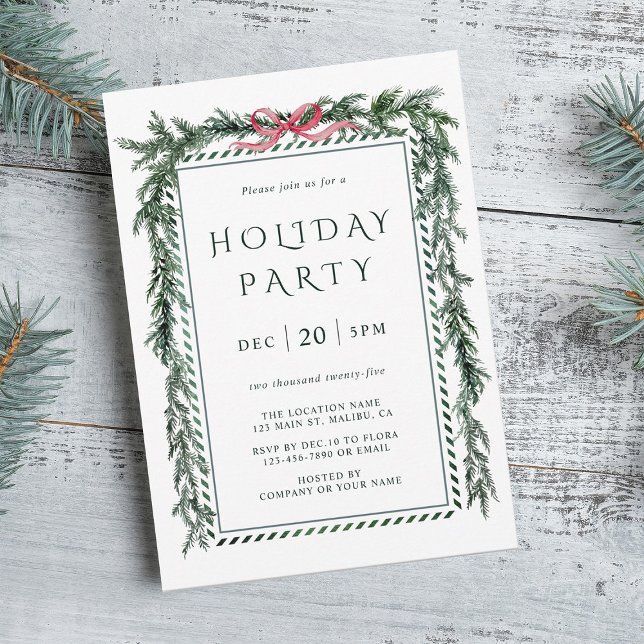 Invitation Noël Pine Garland (Créateur téléchargé)