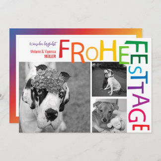 Invitation Noël Rainbow