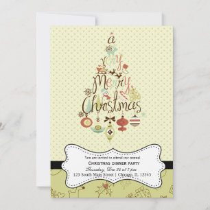 Invitation Noël rétro