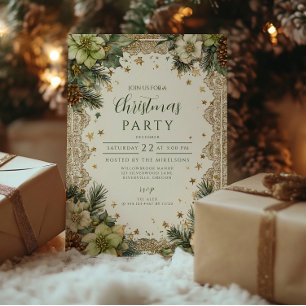 Invitation Noël Rustic Woodland Charme