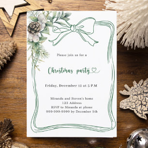 Invitation Noël sapin verdure fête de Noël