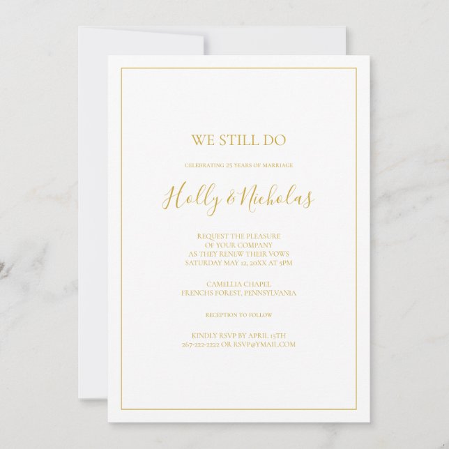 Invitation Noël simple | Blanc Nous Faisons Encore Vo Renouve (Devant)