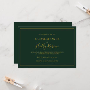 Invitation Noël simple Fête des mariées horizontale verte