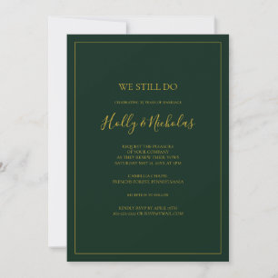 Invitation Noël simple   Vert Nous Faisons Toujours Vo Renouv